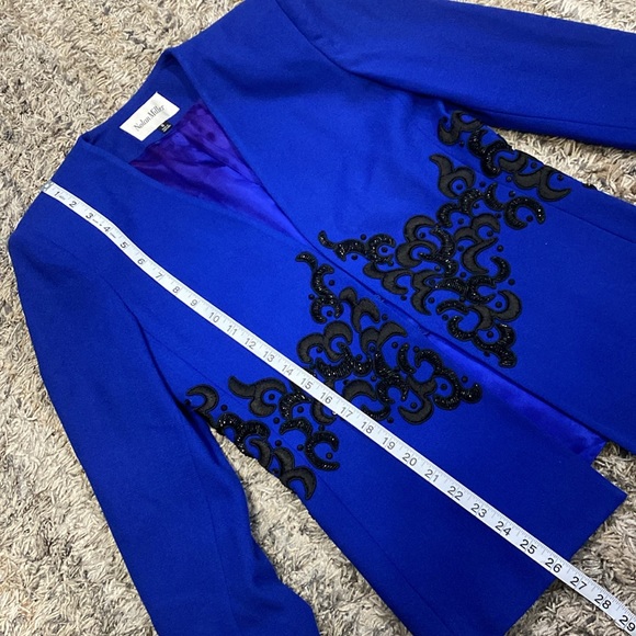 Nolan Miller vintage made Hong Kong blazer with beading embroidered detail sz 8 - Picture 5 of 13